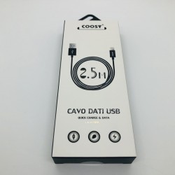 Kabel Coosy Lightning iPhone 2.5m Szybkie Ładowanie